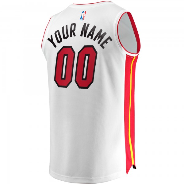 Именная игровая джерси Youth Miami Heat White Fast Break Replica - Association Edition