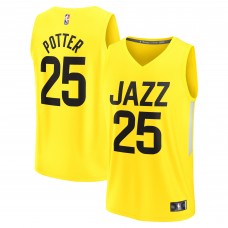 Игровая форма  Micah Potter Utah Jazz Fast Break Player - Icon Edition - Yellow
