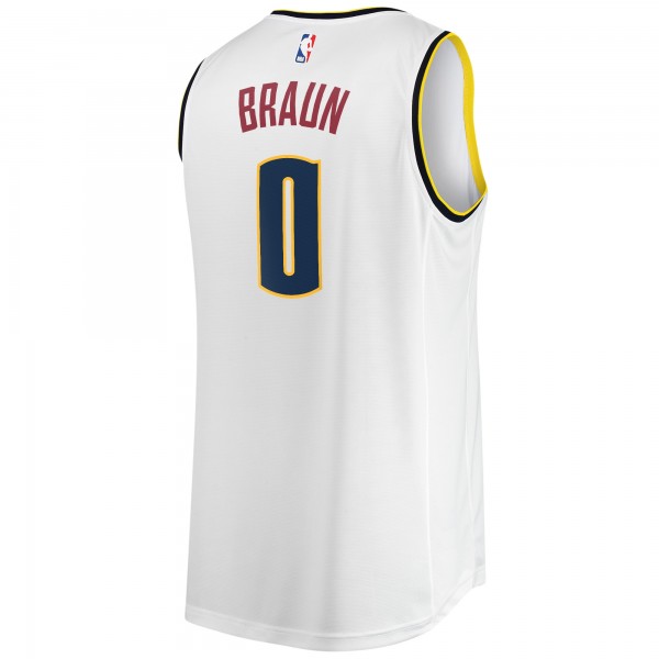 Джерси Denver Nuggets Christian Braun Fanatics White Fast Break Player - Association Edition