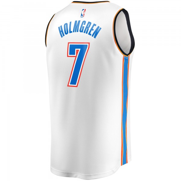 Игровая джерси Oklahoma City Thunder Chet Holmgren Fanatics White Fast Break Player - Association Edition