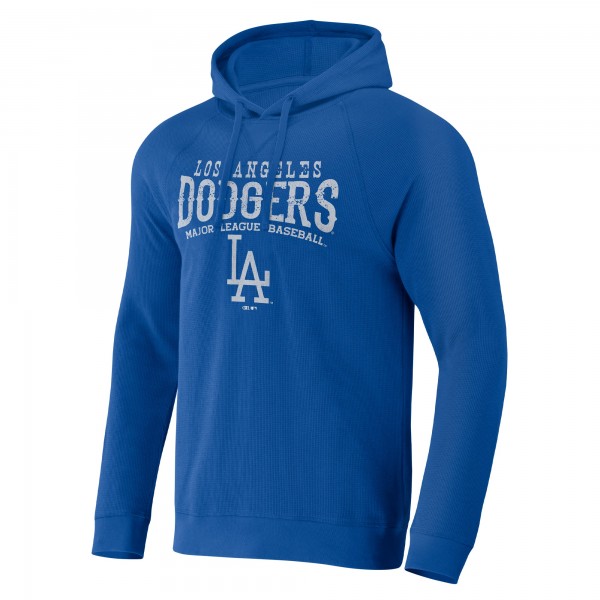 Los Angeles Dodgers Darius Rucker Collection by Fanatics Royal Waffle-Knit Raglan Pullover Hoodie