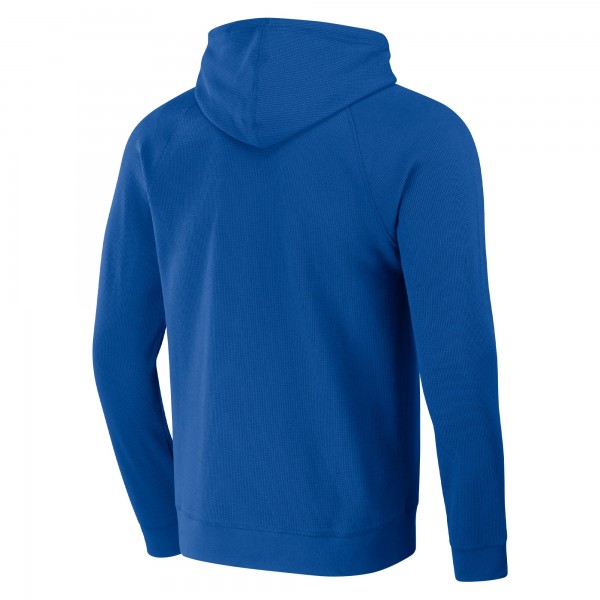 Los Angeles Dodgers Darius Rucker Collection by Fanatics Royal Waffle-Knit Raglan Pullover Hoodie