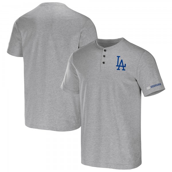Los Angeles Dodgers Darius Rucker Collection by Fanatics Heather Gray Henley T-Shirt