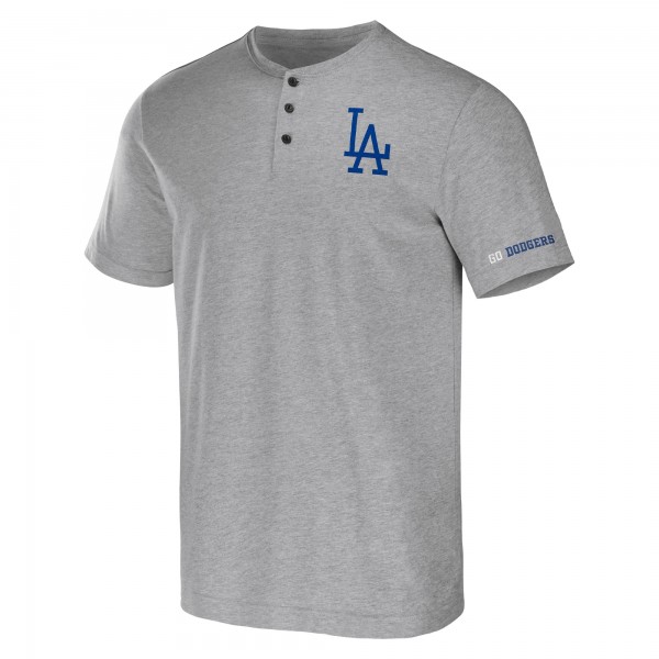 Los Angeles Dodgers Darius Rucker Collection by Fanatics Heather Gray Henley T-Shirt