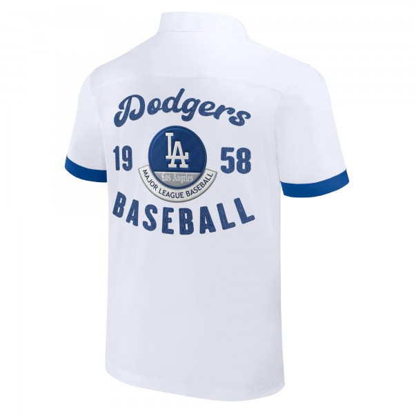 Los Angeles Dodgers Darius Rucker Collection by Fanatics White Bowling Button-Up Shirt
