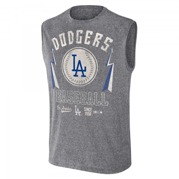 Los Angeles Dodgers Darius Rucker Collection by Fanatics Charcoal Relaxed-Fit Muscle Tank Top