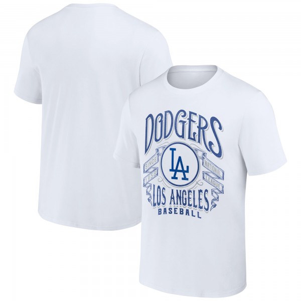 Los Angeles Dodgers Darius Rucker Collection by Fanatics White Distressed Rock T-Shirt