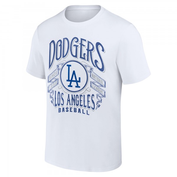 Los Angeles Dodgers Darius Rucker Collection by Fanatics White Distressed Rock T-Shirt