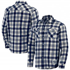 Рубашка New York Yankees Darius Rucker Collection by Fanatics Navy Plaid Flannel
