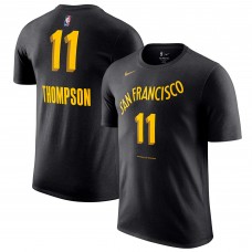 Именная футболка Klay Thompson Golden State Warriors Nike 2023/24 City Edition - Black