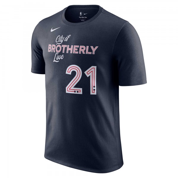 Футболка Joel Embiid Philadelphia 76ers Nike 2023/24 City Edition - Navy