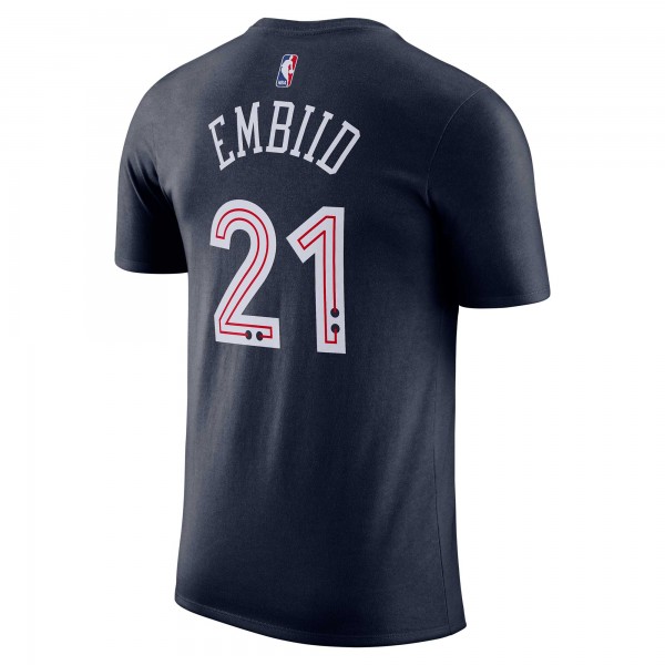 Футболка Joel Embiid Philadelphia 76ers Nike 2023/24 City Edition - Navy