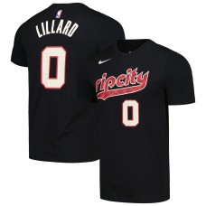 Футболка Damian Lillard Portland Trail Blazers Nike 2023/24 City Edition Name & Number - Black