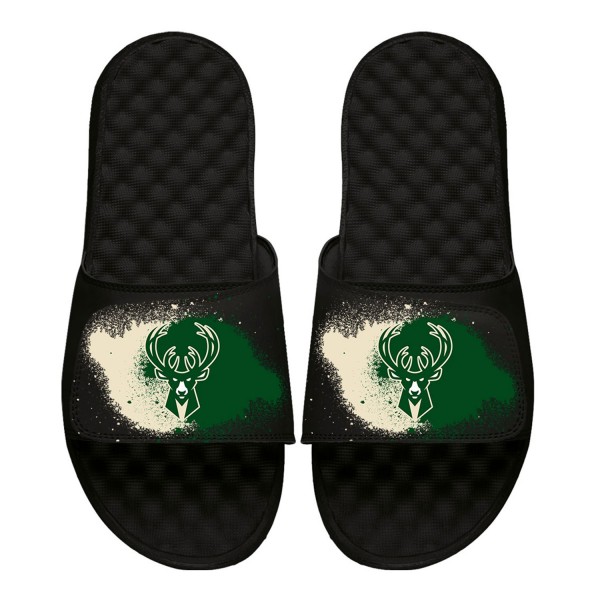 Шлепки Milwaukee Bucks ISlide Spray Paint - Black