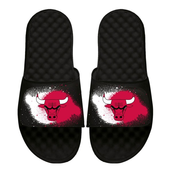 Шлепки Chicago Bulls ISlide Black Spray Paint
