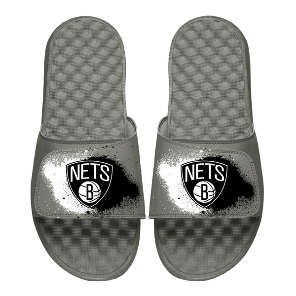 Шлепки Brooklyn Nets ISlide Spray Paint - Gray