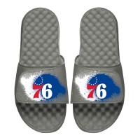 Шлепки Philadelphia 76ers ISlide Spray Paint - Gray