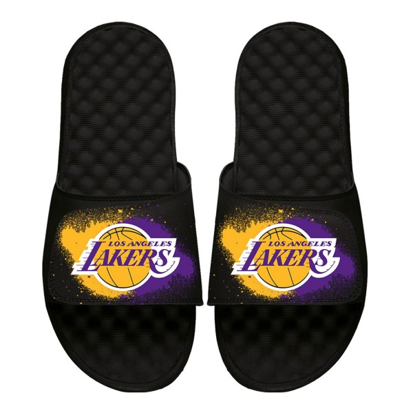 Шлепки Los Angeles Lakers ISlide Youth Spray Paint - Black