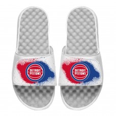 Шлепки Detroit Pistons ISlide Youth Spray Paint - White