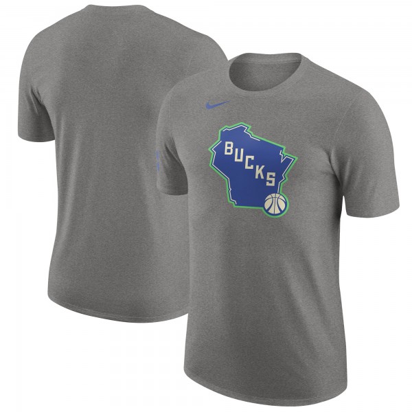 Футболка Milwaukee Bucks Nike 2023/24 City Edition Essential Warmup - Charcoal