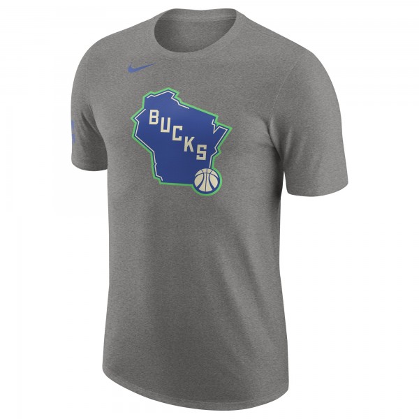 Футболка Milwaukee Bucks Nike 2023/24 City Edition Essential Warmup - Charcoal