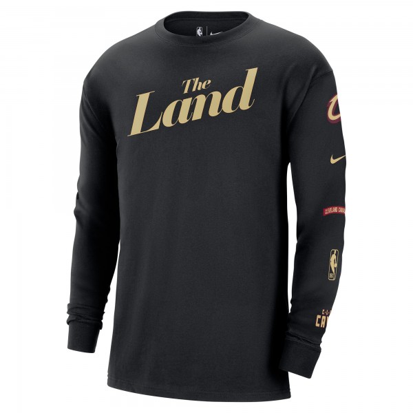 Футболка с длинным рукавом Cleveland Cavaliers Nike 2023/24 City Edition Max90 Expressive - Black