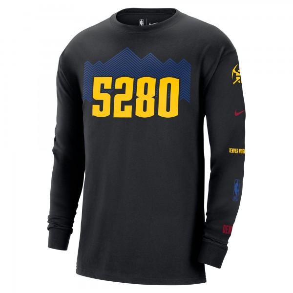 Футболка с длинным рукавом Denver Nuggets Nike 2023/24 City Edition Max90 Expressive - Black