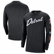 Футболка с длинным рукавом Detroit Pistons Nike 2023/24 City Edition Max90 Expressive - Black