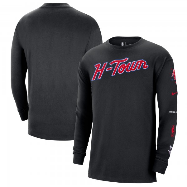 Футболка с длинным рукавом Houston Rockets Nike 2023/24 City Edition Max90 Expressive - Black