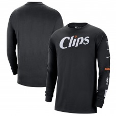Футболка с длинным рукавом LA Clippers Nike 2023/24 City Edition Max90 Expressive - Black