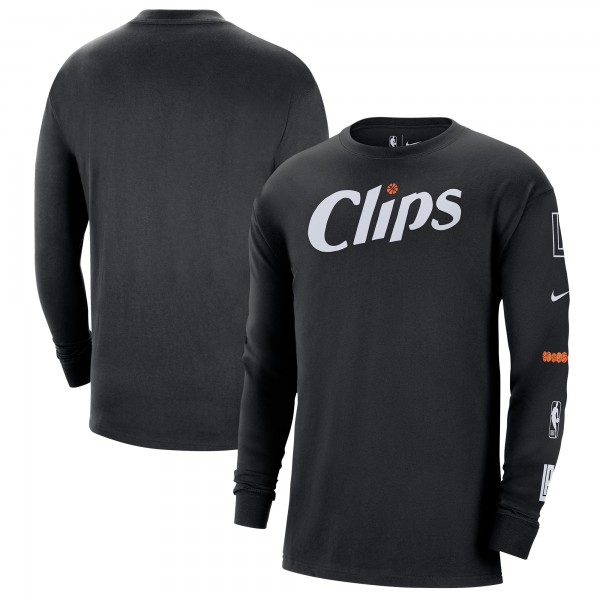 Футболка с длинным рукавом LA Clippers Nike 2023/24 City Edition Max90 Expressive - Black