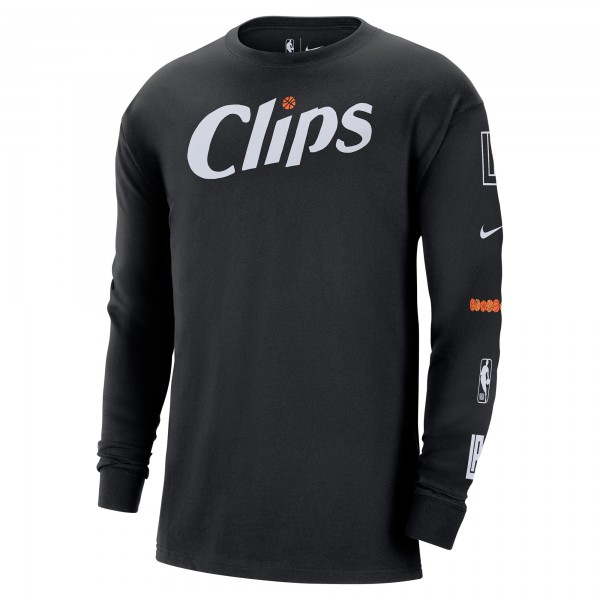 Футболка с длинным рукавом LA Clippers Nike 2023/24 City Edition Max90 Expressive - Black