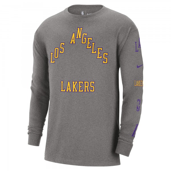 Футболка с длинным рукавом Los Angeles Lakers Nike 2023/24 City Edition Max90 Expressive - Charcoal