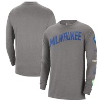 Футболка с длинным рукавом Milwaukee Bucks Nike 2023/24 City Edition Max90 Expressive - Charcoal