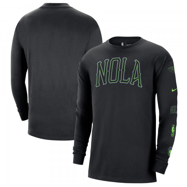 Футболка с длинным рукавом New Orleans Pelicans Nike 2023/24 City Edition Max90 Expressive - Black