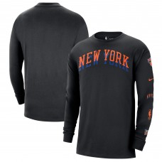 Футболка с длинным рукавом New York Knicks Nike 2023/24 City Edition Max90 Expressive - Black