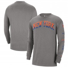 Футболка с длинным рукавом New York Knicks Nike 2023/24 City Edition Max90 Expressive - Charcoal