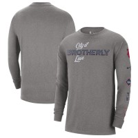 Футболка с длинным рукавом Philadelphia 76ers Nike 2023/24 City Edition Max90 Expressive - Charcoal