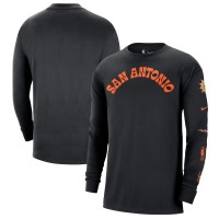 Футболка с длинным рукавом San Antonio Spurs Nike 2023/24 City Edition Max90 Expressive - Black