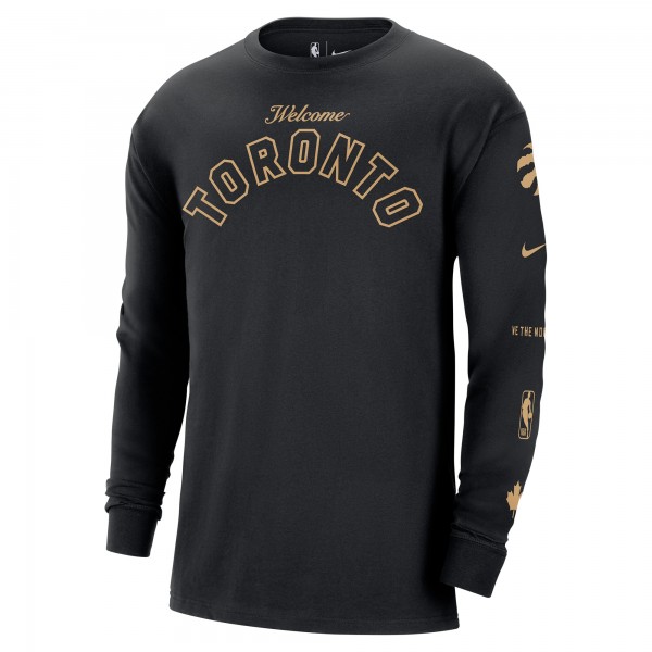 Футболка с длинным рукавом Toronto Raptors Nike 2023/24 City Edition Max90 Expressive - Black