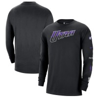 Футболка с длинным рукавом Utah Jazz Nike 2023/24 City Edition Max90 Expressive - Black