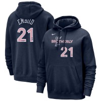 Именная толстовка Joel Embiid Philadelphia 76ers Nike 2023/24 City Edition - Navy