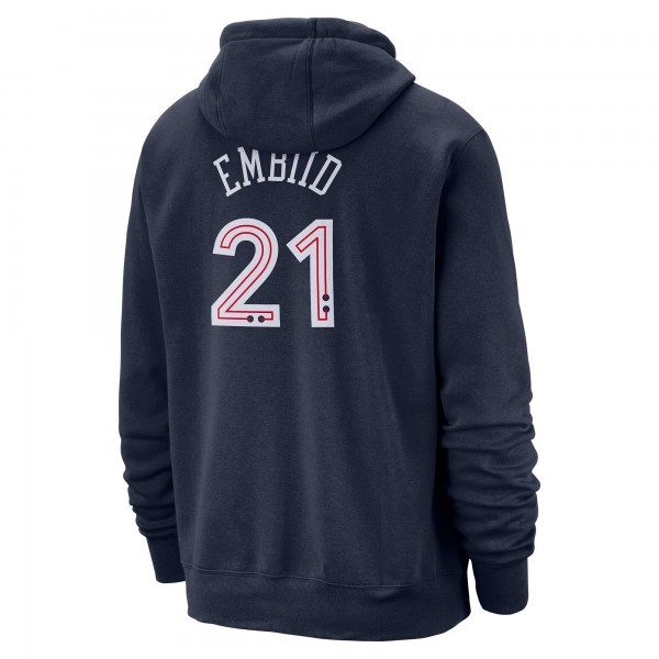 Именная толстовка Joel Embiid Philadelphia 76ers Nike 2023/24 City Edition - Navy