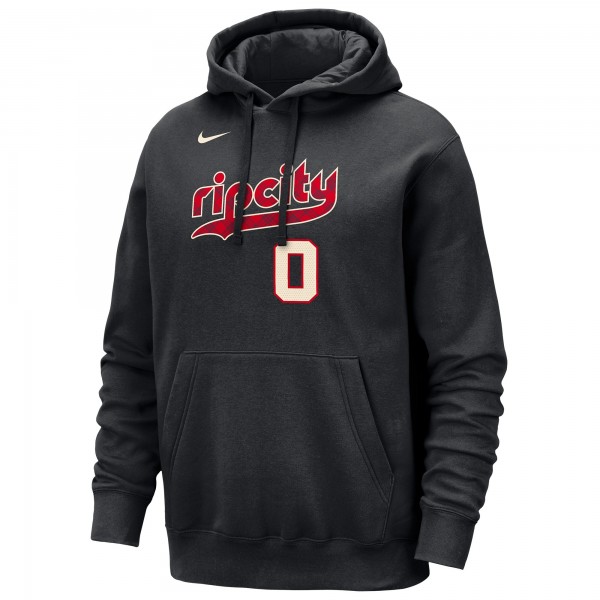 Именная толстовка Damian Lillard Portland Trail Blazers Nike 2023/24 City Edition - Black