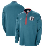 Кофта на короткой молнии Brooklyn Nets Nike 2023/24 City Edition Authentic Coaches - White
