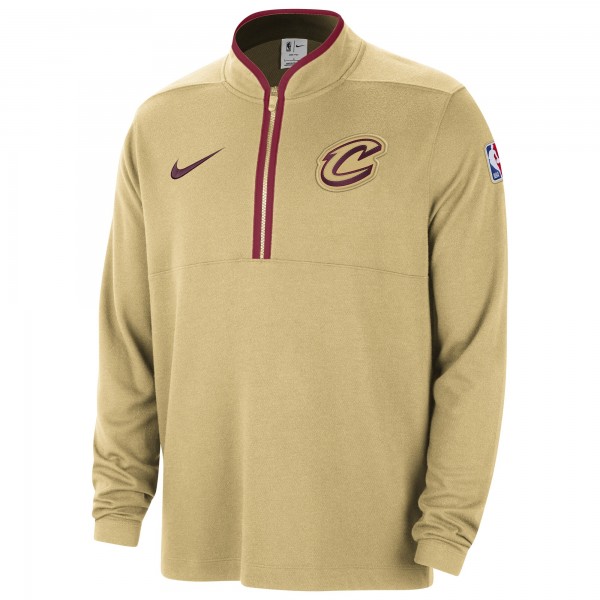 Кофта на короткой молнии Cleveland Cavaliers Nike 2023/24 City Edition Authentic Coaches - Gold