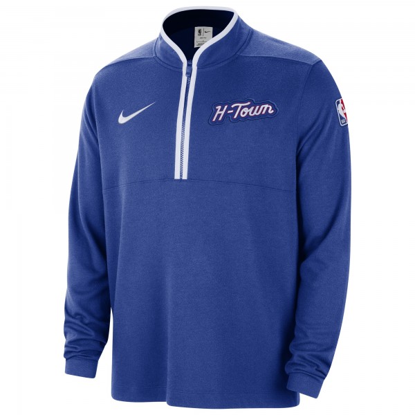 Кофта на короткой молнии Houston Rockets Nike 2023/24 City Edition Authentic Coaches - Blue