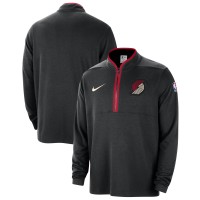Кофта на короткой молнии Portland Trail Blazers Nike 2023/24 City Edition Authentic Coaches - Black