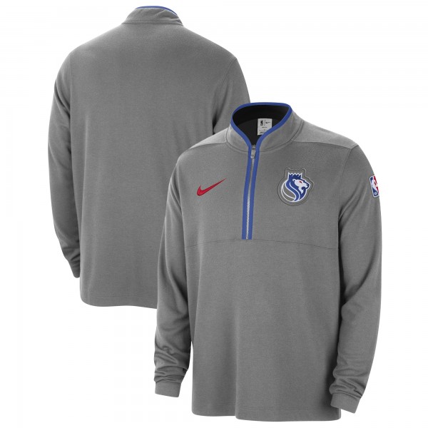 Кофта на короткой молнии Sacramento Kings Nike 2023/24 City Edition Authentic Coaches - Charcoal