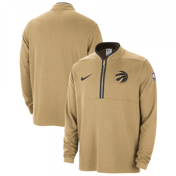 Кофта на короткой молнии Toronto Raptors Nike 2023/24 City Edition Authentic Coaches - Gold